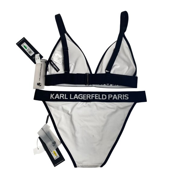 Karl Lagerfeld Paris NWT Adrienne Triangle Bikini Top & Cheeky Bottoms M/L - Picture 3 of 8